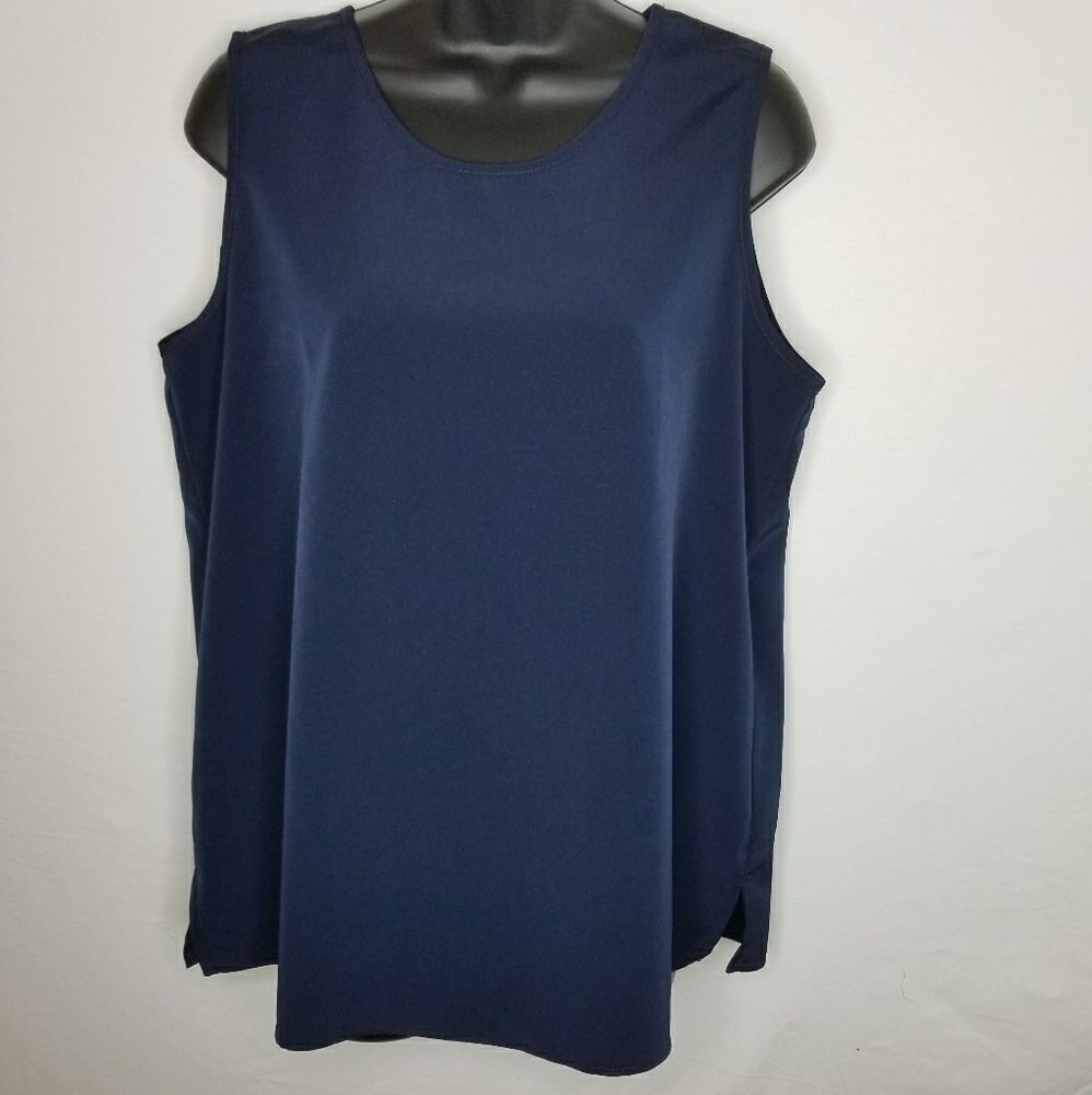 Maggie Sweet Navy Blue sleeveless top, Size Medium